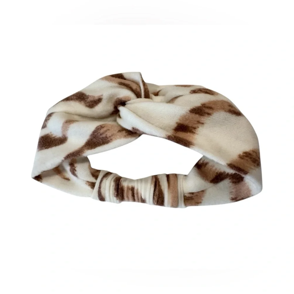 NWOT COLSIE Cute Soft Stretchy Animal Print Twist Knot Lounge PJ Headband